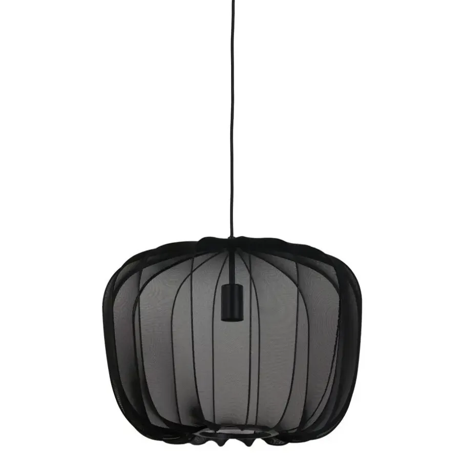 Hanglampen-Light & Living Hanglamp Plumeria - Zwart - Ø50cm