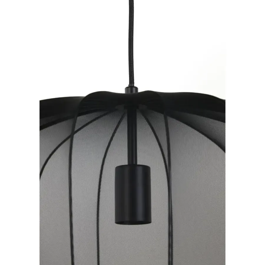 Hanglampen-Light & Living Hanglamp Plumeria - Zwart - Ø50cm