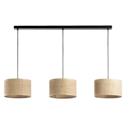 Leen Bakker Hanglamp Romana - 3-lichts - naturel - 120x115 cm