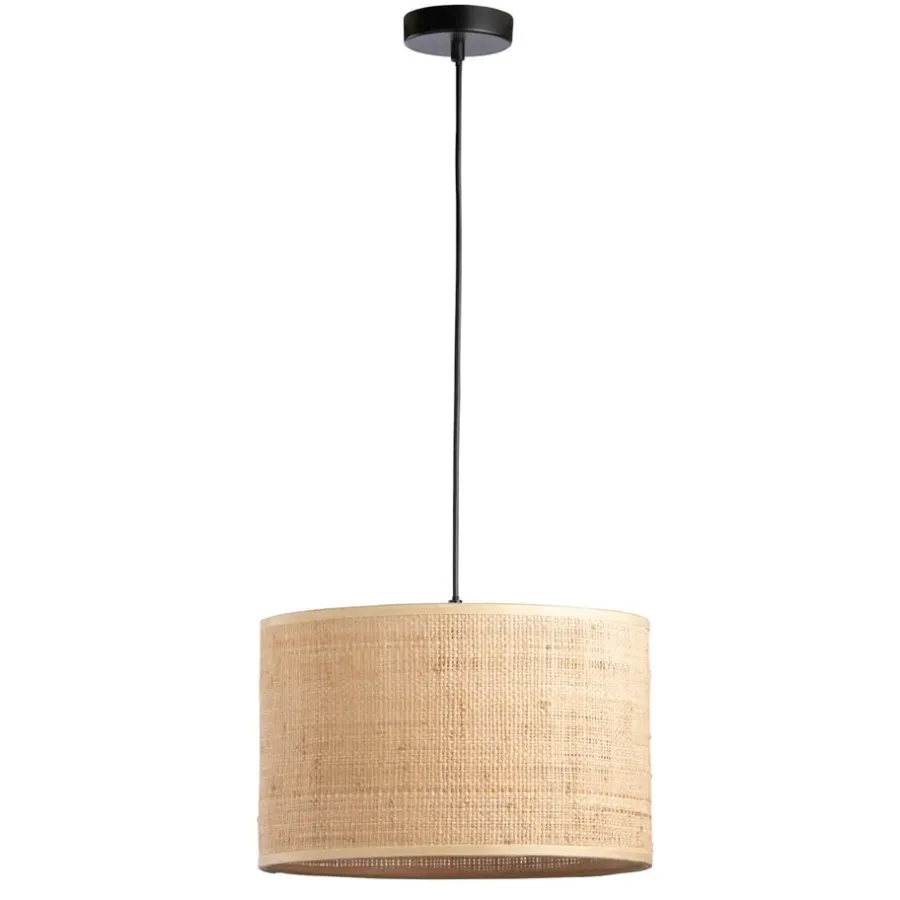 Hanglampen-Leen Bakker Hanglamp Romana - naturel - Ø35x120 cm
