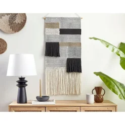 Wandkleden-Beliani HANGU - Wanddecoratie - Beige - Katoen