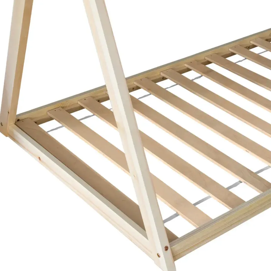 Kinderbedden-Happy Garden Bed VALENTIN - Bruin - Hout