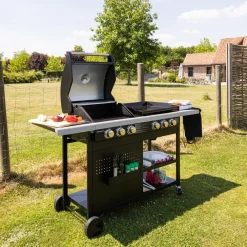Barbecues En Accessoires-Happy Garden Gas barbecue VESUVIO - Zwart - Staal