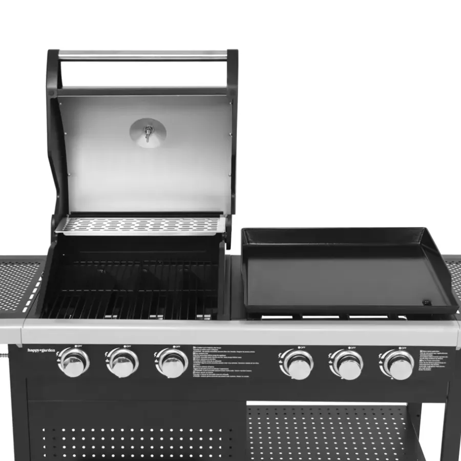 Barbecues En Accessoires-Happy Garden Gas barbecue VESUVIO - Zwart - Staal