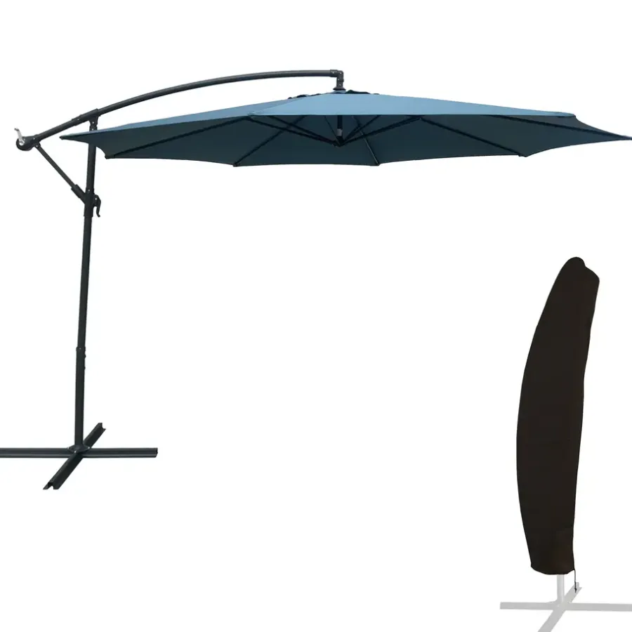 Parasols-Happy Garden Offset paraplu OAHU - Blauw - Staal