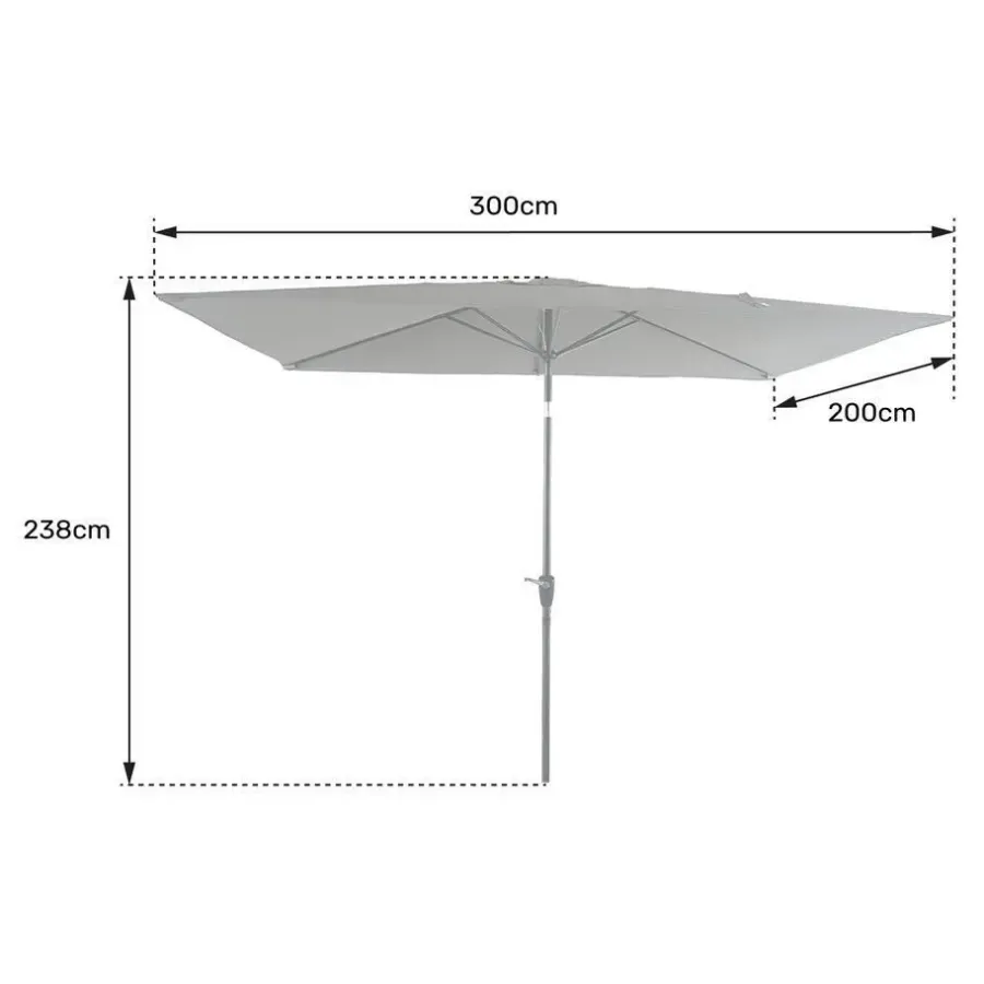 Parasols-Happy Garden Parasol HAPUNA - Grijs - Aluminium