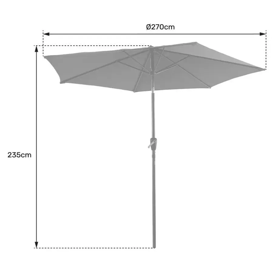 Parasols-Happy Garden Parasol HAPUNA - Zwart - Aluminium