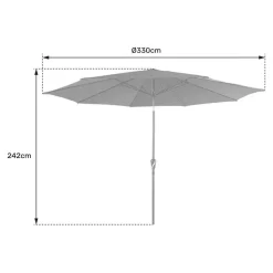 Parasols-Happy Garden Parasol HAPUNA - Bruin - Aluminium