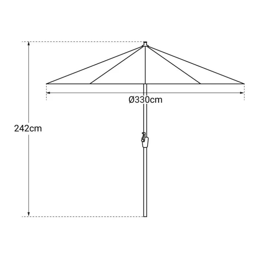 Parasols-Happy Garden Parasol HAPUNA - Bruin - Aluminium