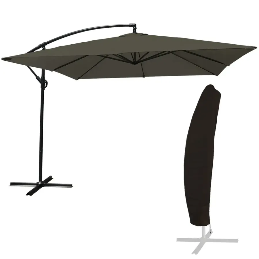 Happy Garden Parasol MOLOKAI - Grijs - Staal