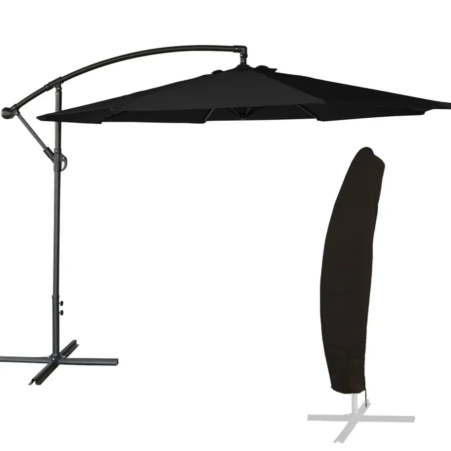 Happy Garden Parasol OAHU - Zwart - Staal