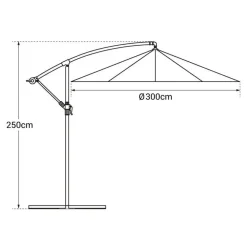Parasols-Happy Garden Parasol OAHU - Zwart - Staal