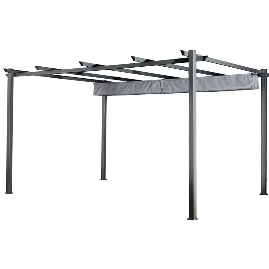 Terrasoverkappingen-Happy Garden Pergola CASSIS - Grijs - Aluminium