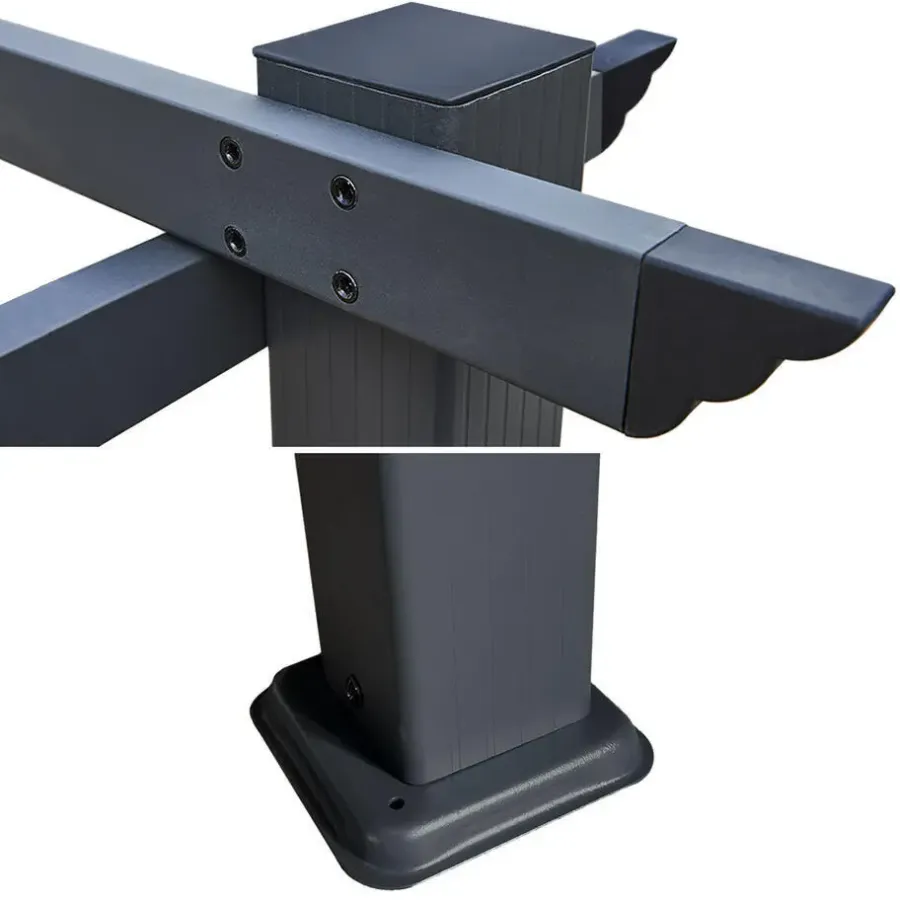 Terrasoverkappingen-Happy Garden Pergola CASSIS - Grijs - Aluminium