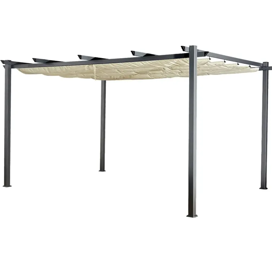 Terrasoverkappingen-Happy Garden Pergola CASSIS - Beige - Aluminium