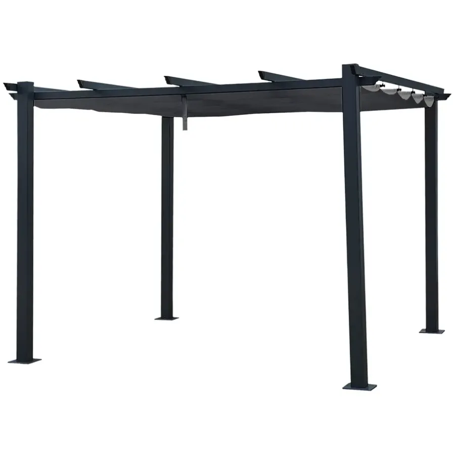 Terrasoverkappingen-Happy Garden Pergola CASSIS - Grijs - Aluminium