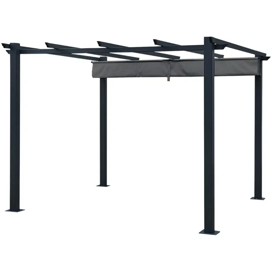 Terrasoverkappingen-Happy Garden Pergola CASSIS - Grijs - Aluminium