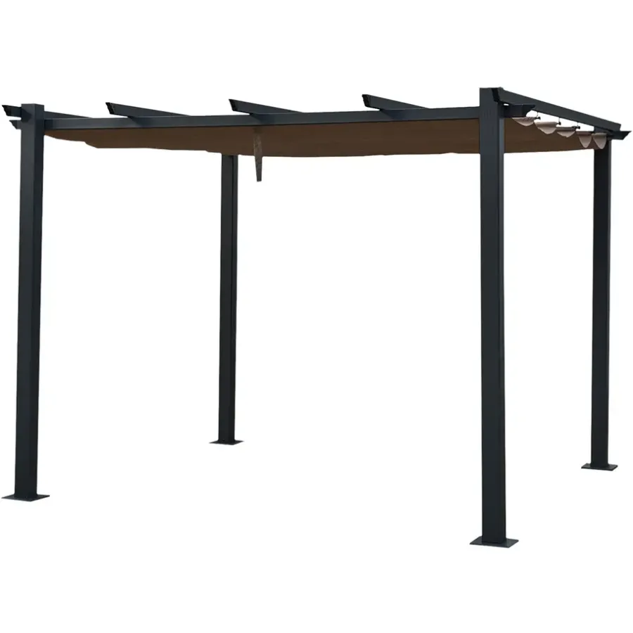 Terrasoverkappingen-Happy Garden Pergola CASSIS - Bruin - Aluminium