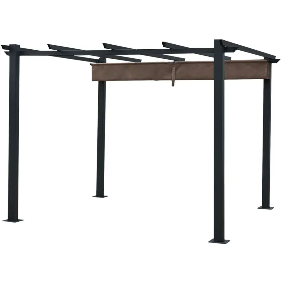 Terrasoverkappingen-Happy Garden Pergola CASSIS - Bruin - Aluminium