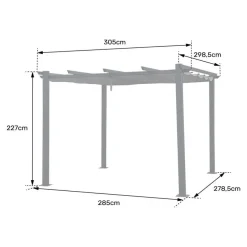 Terrasoverkappingen-Happy Garden Pergola CASSIS - Bruin - Aluminium