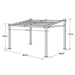 Happy Garden Pergola FRÉJUS - Beige - Aluminium