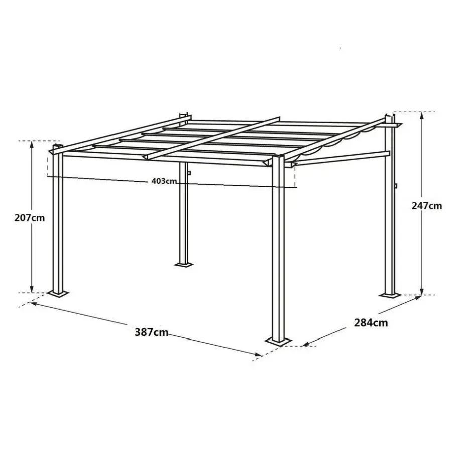 Terrasoverkappingen-Happy Garden Pergola FRÉJUS - Bruin - Aluminium