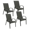 Tuinstoelen-Happy Garden Stoel MARBELLA - Grijs - Aluminium