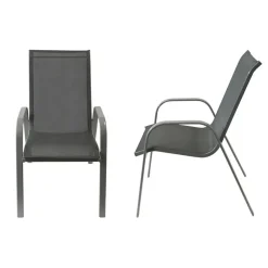 Happy Garden Stoel MARBELLA - Grijs - Aluminium