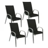 Happy Garden Stoel MARBELLA - Zwart - Aluminium