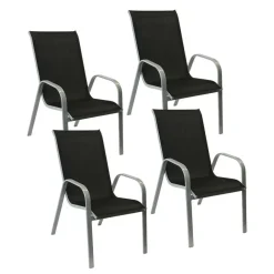 Happy Garden Stoel MARBELLA - Zwart - Aluminium