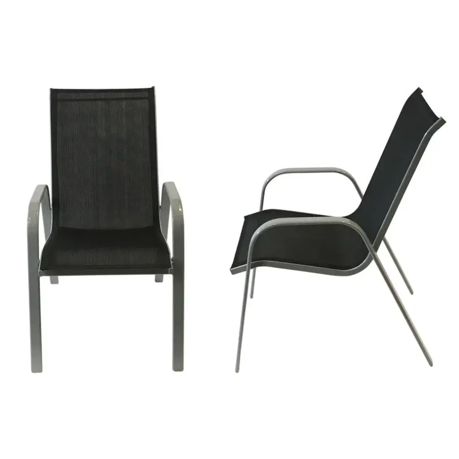 Happy Garden Stoel MARBELLA - Zwart - Aluminium