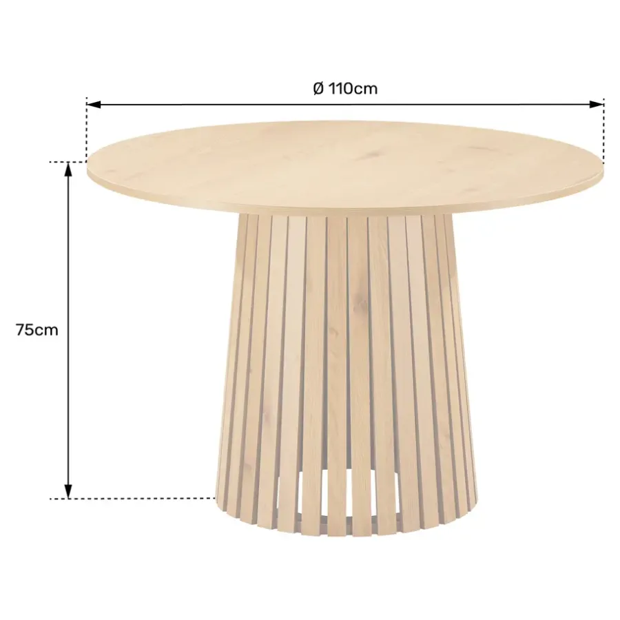 Ronde Eettafels-Happy Garden Tabel LIV - Bruin - Spaanplaat
