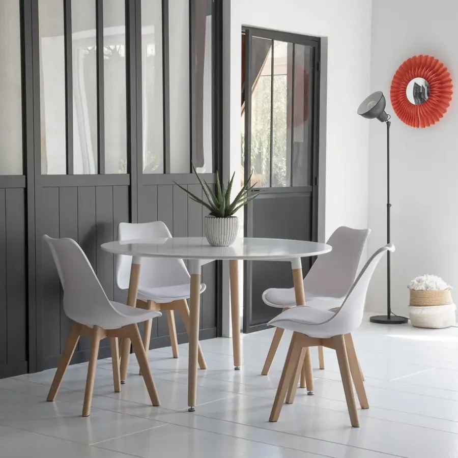 Ronde Eettafels-Happy Garden Tabel MARTHA - Wit - MDF