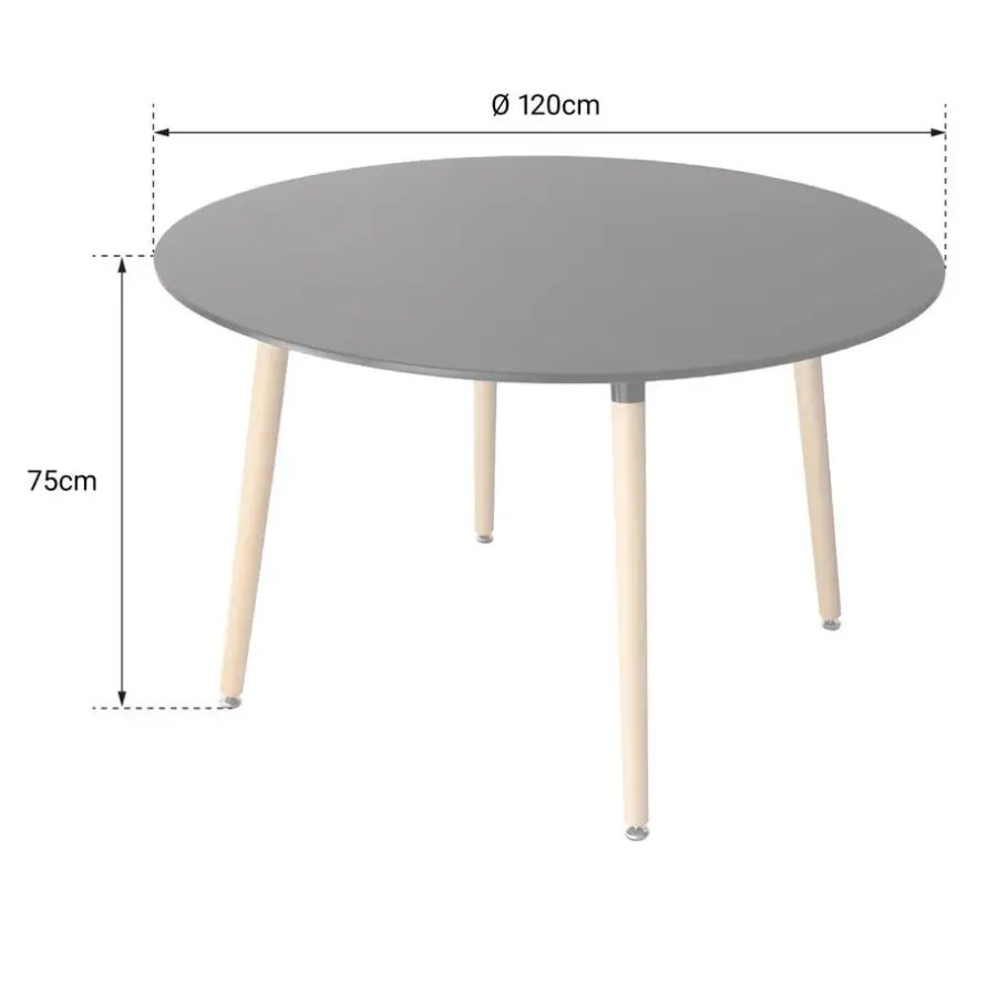 Ronde Eettafels-Happy Garden Tabel MARTHA - Wit - MDF