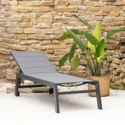 Ligbedden-Happy Garden Transat BARBADOS - Grijs - Aluminium
