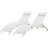 Ligbedden-Happy Garden Transat GALAPAGOS - Wit - Aluminium