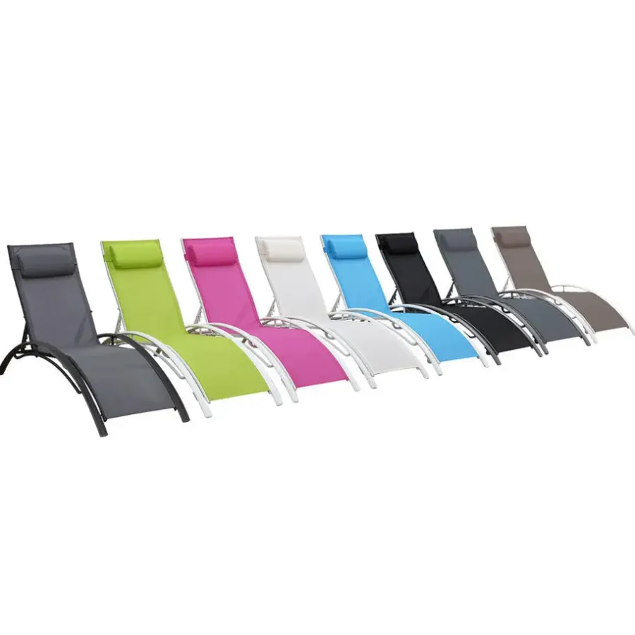 Ligbedden-Happy Garden Transat GALAPAGOS - Wit - Aluminium