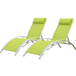 Ligbedden-Happy Garden Transat GALAPAGOS - Groen - Aluminium