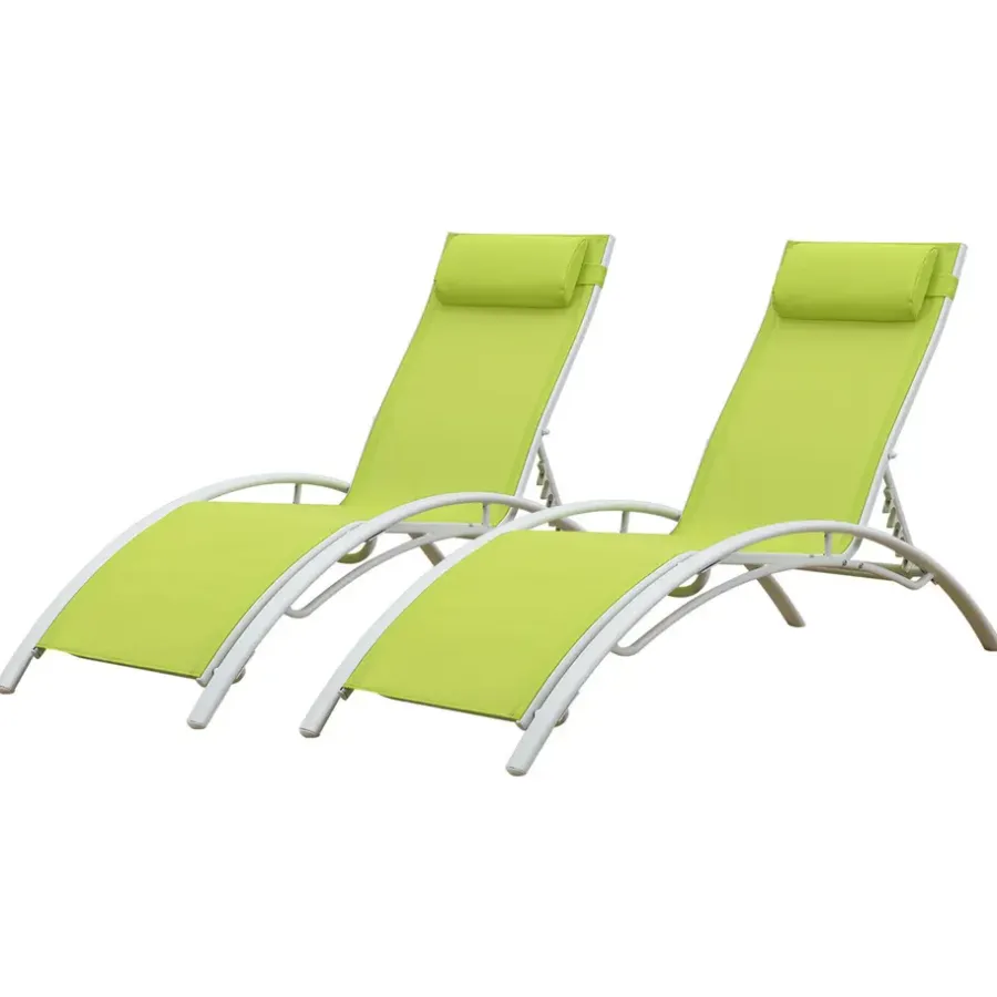 Ligbedden-Happy Garden Transat GALAPAGOS - Groen - Aluminium