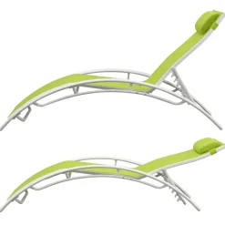 Ligbedden-Happy Garden Transat GALAPAGOS - Groen - Aluminium