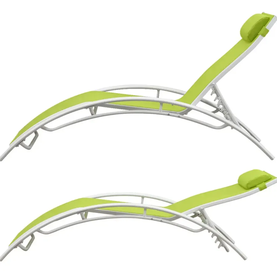 Ligbedden-Happy Garden Transat GALAPAGOS - Groen - Aluminium