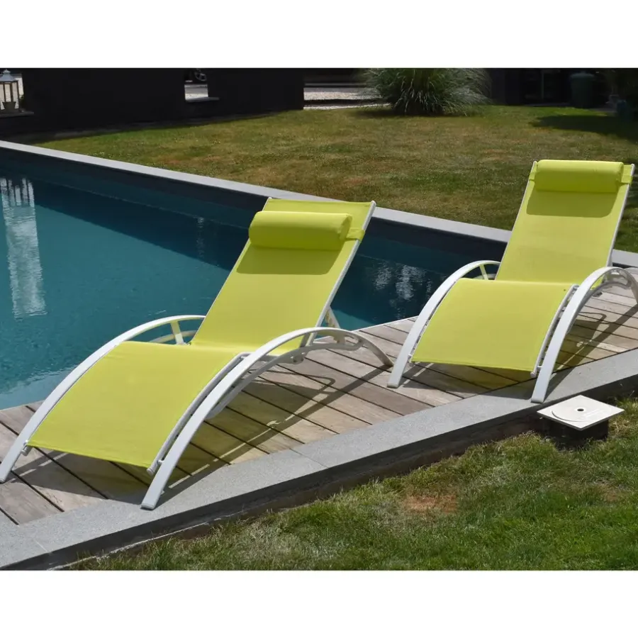 Ligbedden-Happy Garden Transat GALAPAGOS - Groen - Aluminium