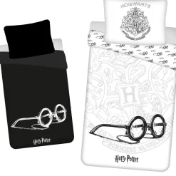 Kinderdekbedovertrekken-Harry Potter Dekbedovertrek Glow in the Dark Bril - 140 x 200 cm - Katoen