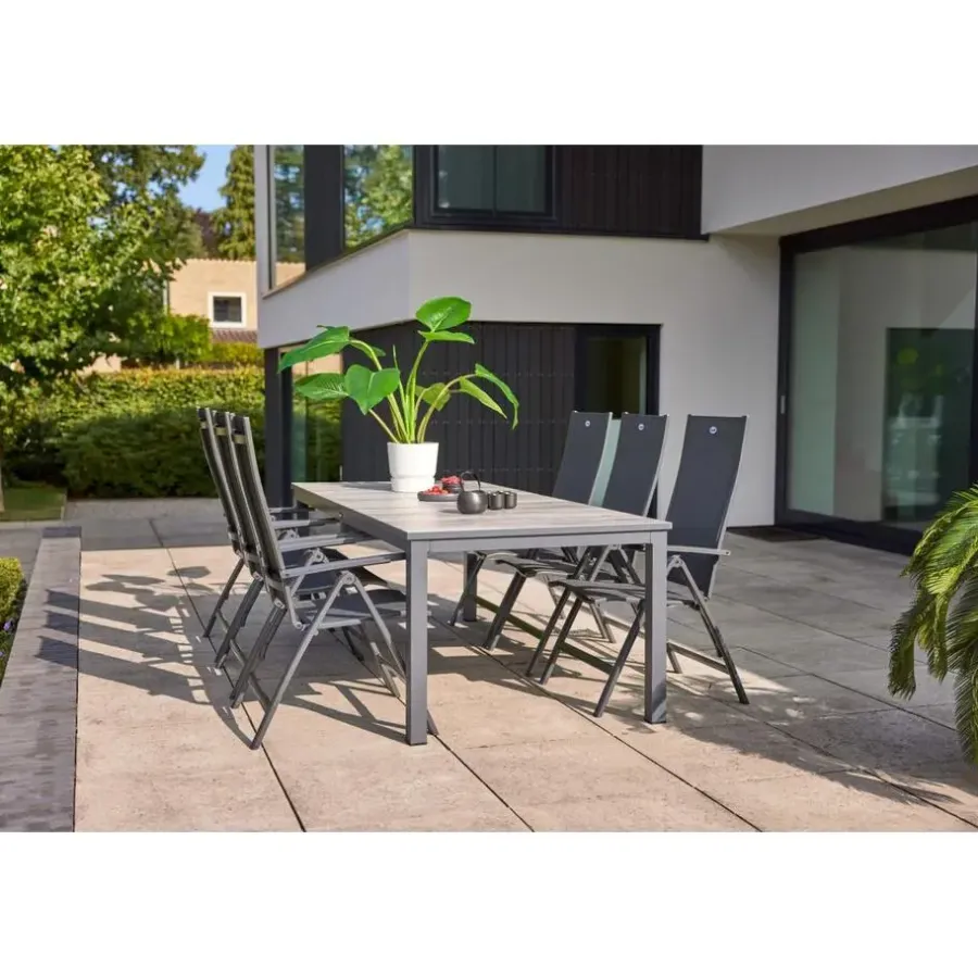 Tuintafels-Hartman Comino dining tuintafel 223x105 cm. - Keramiek/Grijs