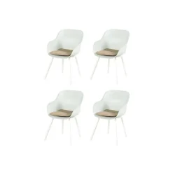 Hartman Le Soleil Element dining armstoel - Cotton white - 4 st.