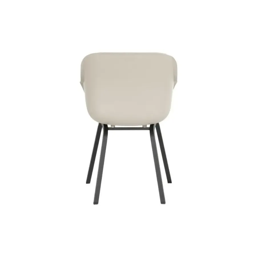 Hartman Le Soleil Element dining armstoel - Soft Taupe/Black - 4 st.