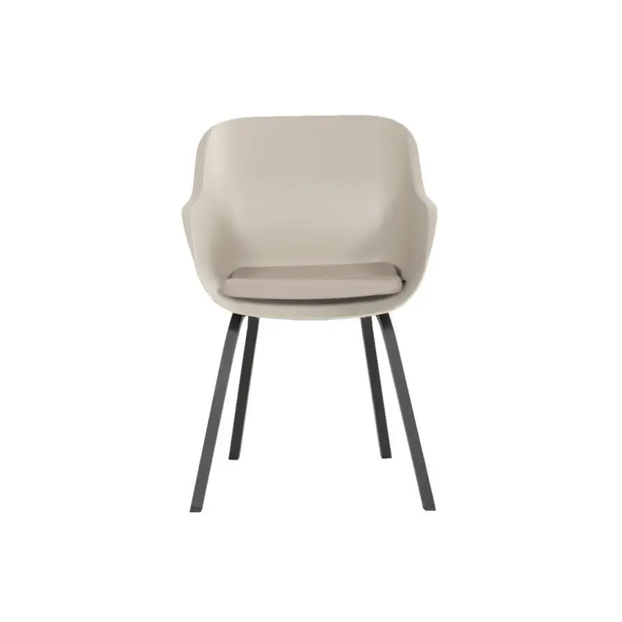 Hartman Le Soleil Element dining armstoel - Soft Taupe/Black - 4 st.
