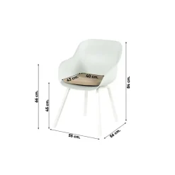Hartman Le Soleil Element dining armstoel - Cotton white - 2 st.
