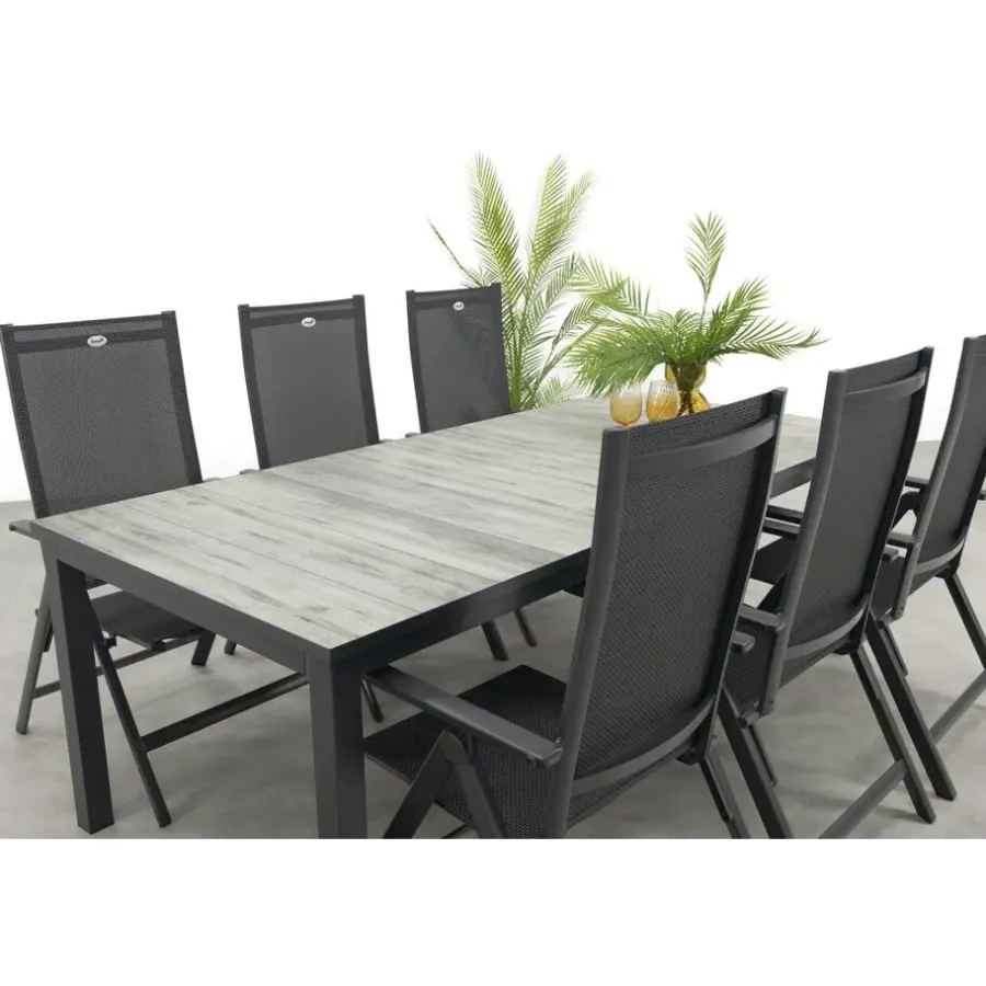 Tuinsets-Hartman Napoli/Comino verstelbare tuinset (7-delig) - 223x105 cm