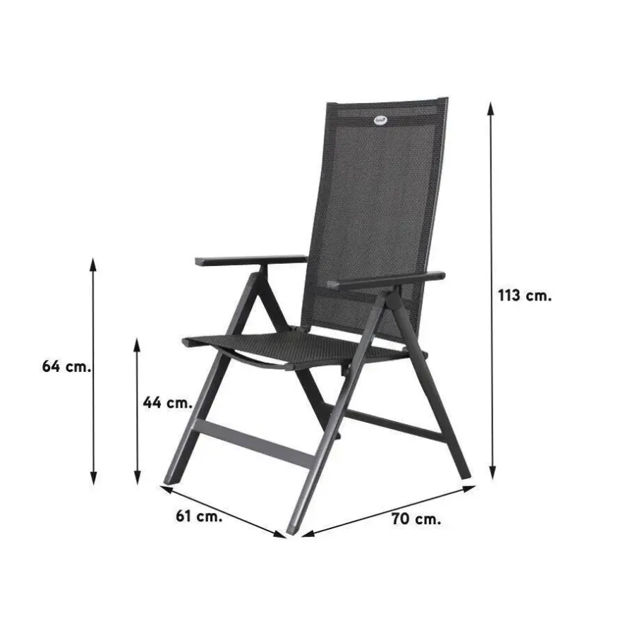 Tuinsets-Hartman Napoli/Comino verstelbare tuinset (7-delig) - 223x105 cm